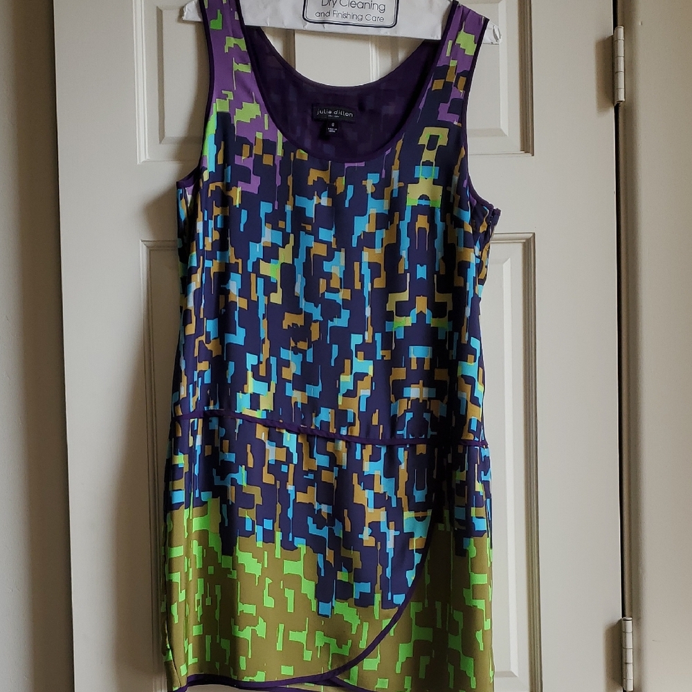 Cute Women's Multicolor Mini Dress